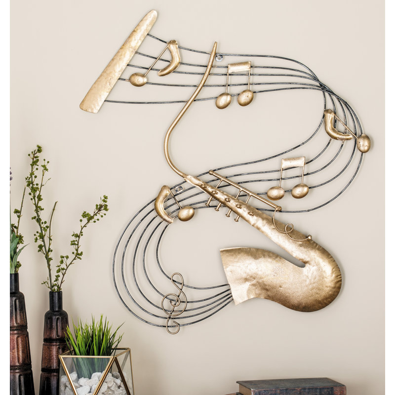 Cole & Grey Metal Music Note Sculpture Wayfair